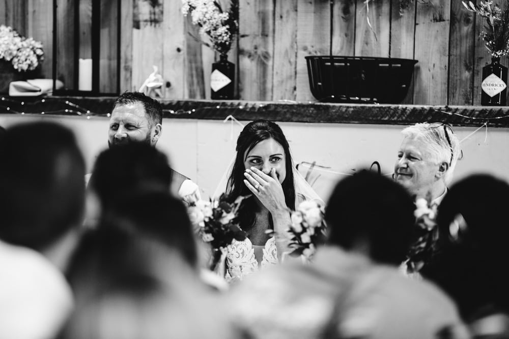 Speeches during a Dove Barn Wedding in Knutsford Cheshire