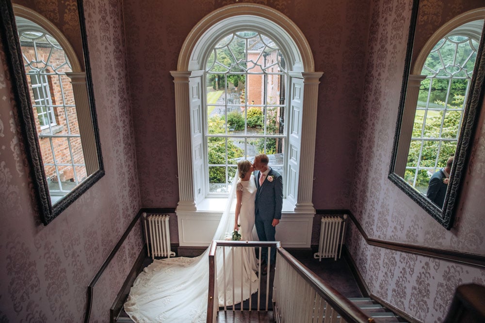 Bride and Groom at Mottram Hall in Cheshire