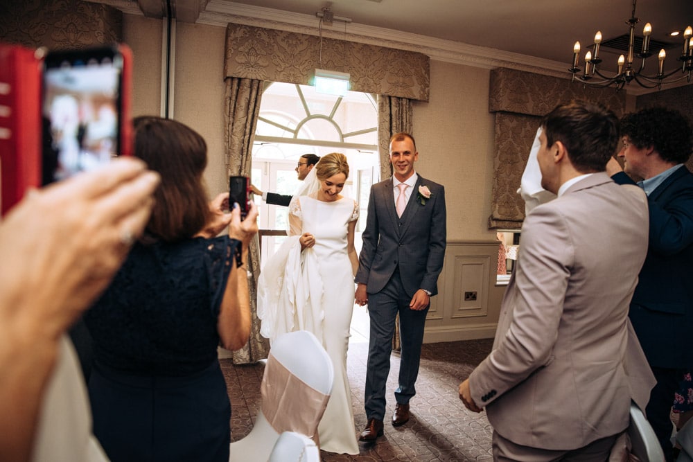 Photographs of the Speeches at a Mottram Hall Wedding in Cheshire