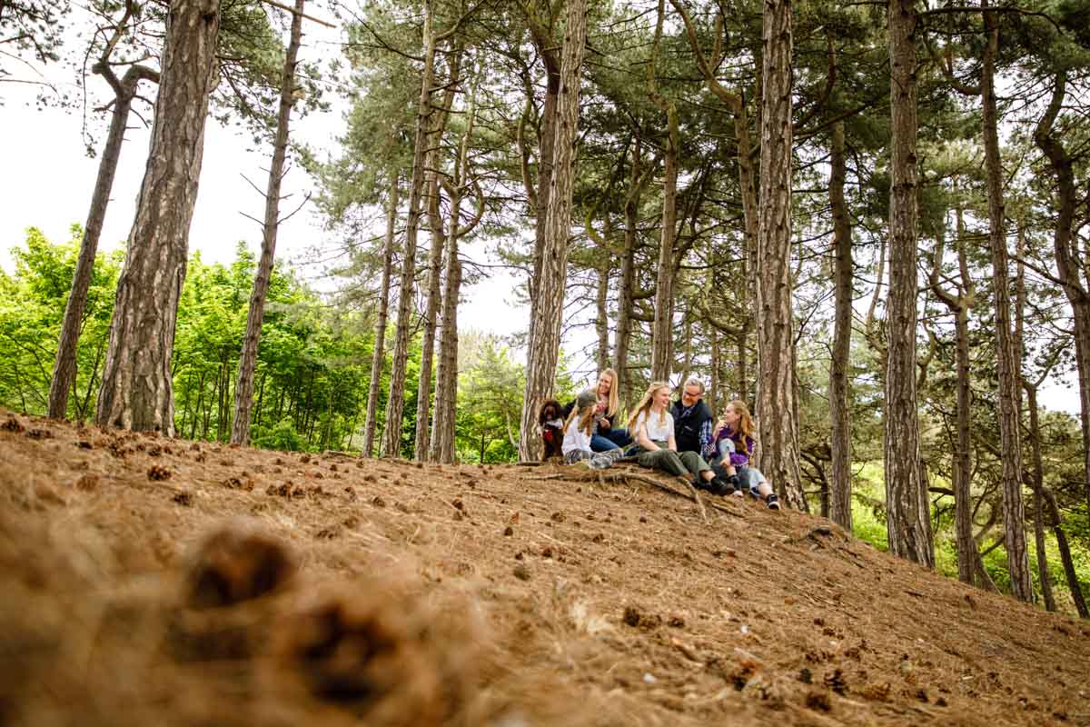 Family on the beach at formby