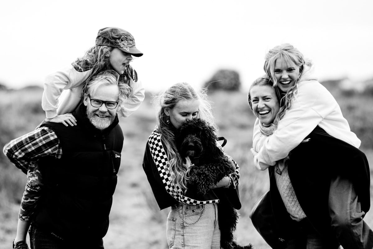 family photoshoot on formby beach