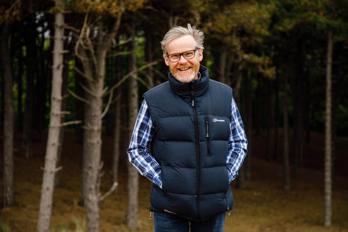 dad on his photoshoot in formby