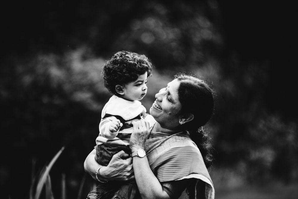nanna with her grandson on their photoshoot