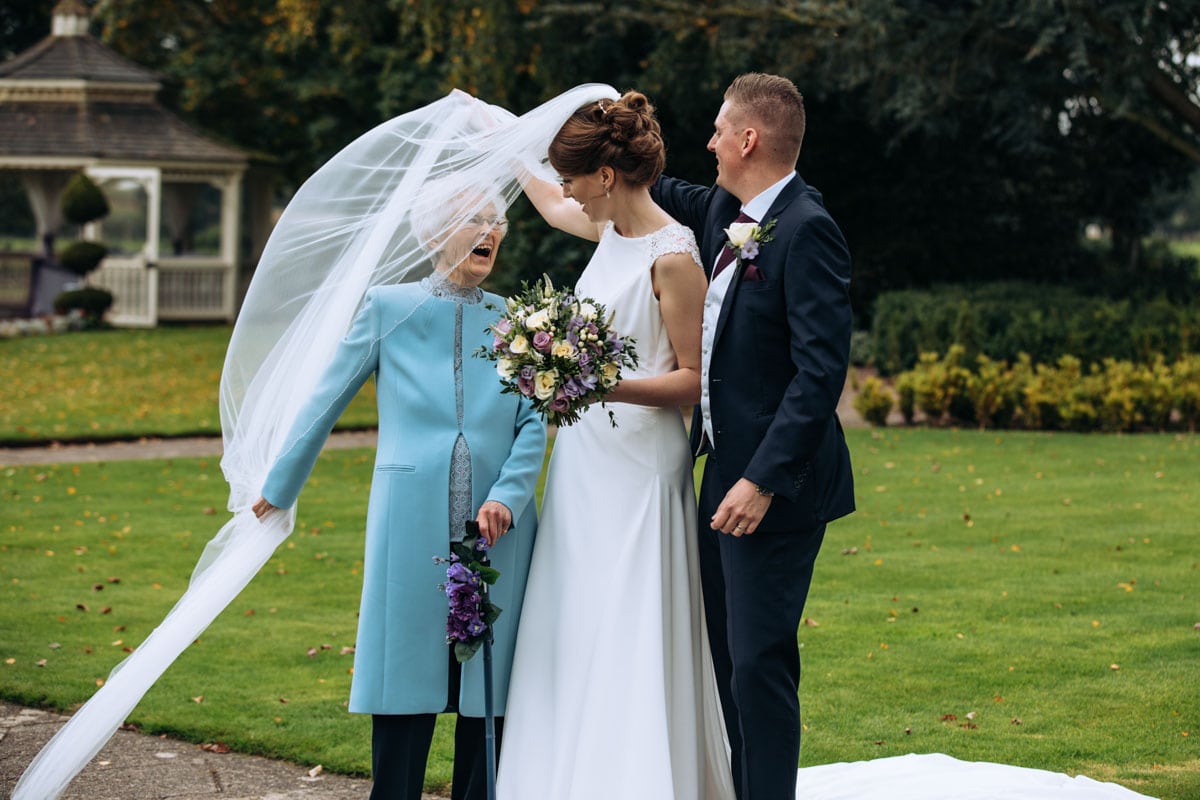 veil blowing in the wind at thornton hall hotel