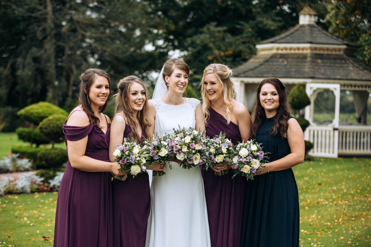 bridesmaids at thornton hall hotel