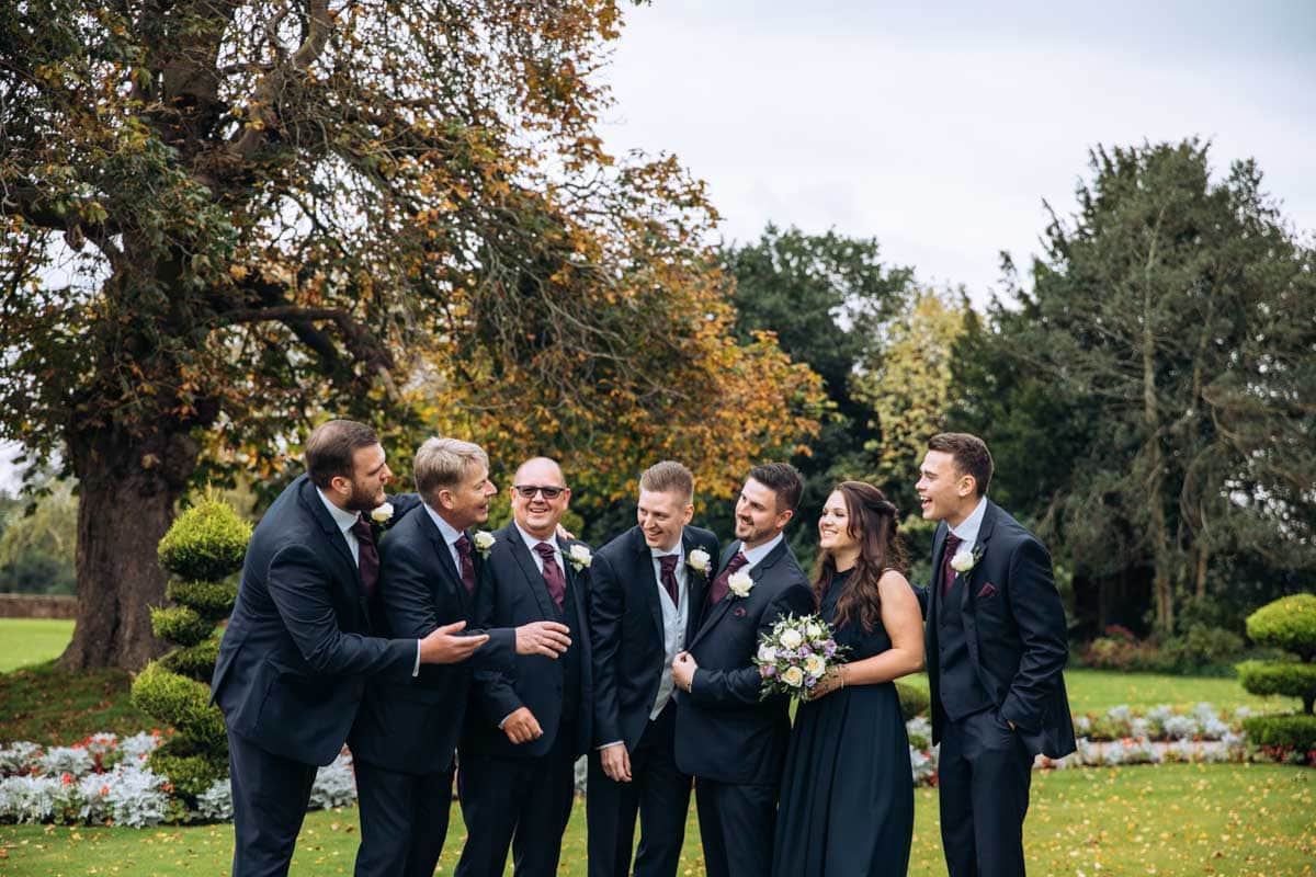 grooms party at thornton hall hotel