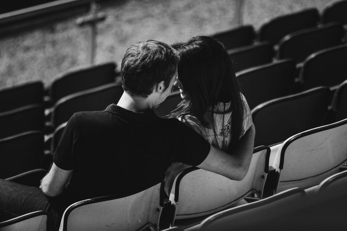 same seats at speedway for our engagement photoshoot