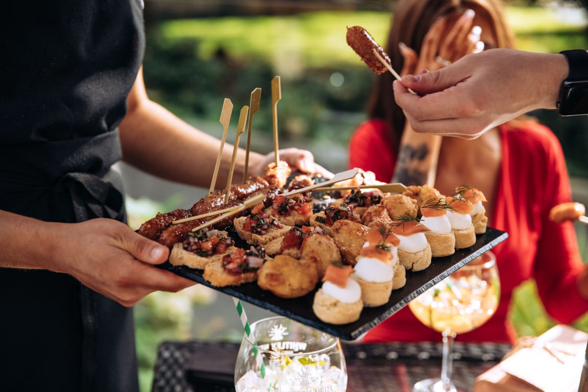 canapes at rivington barn