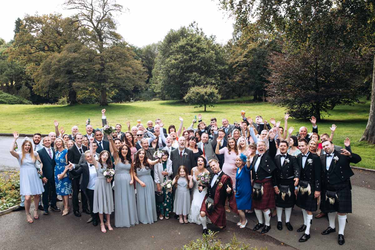 family group photo at rivington barn