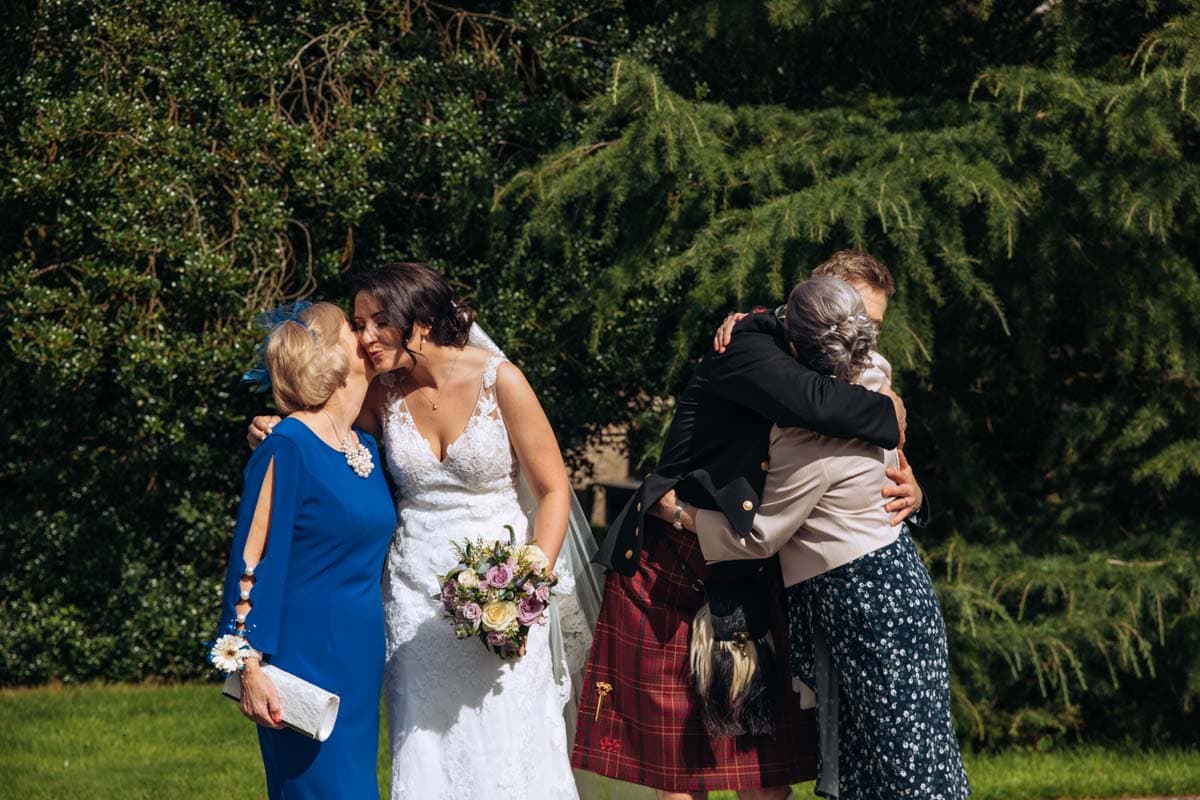 hugs from family at rivington barn