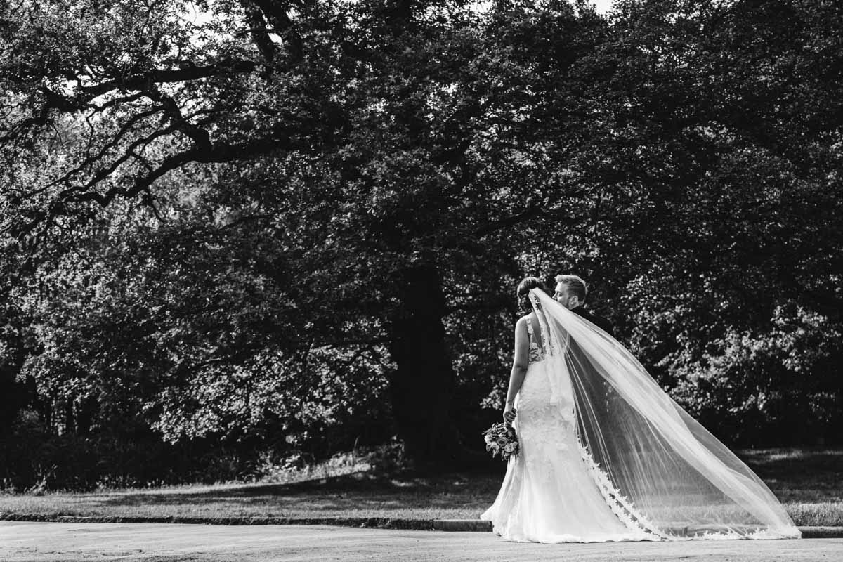 bride and groom moment