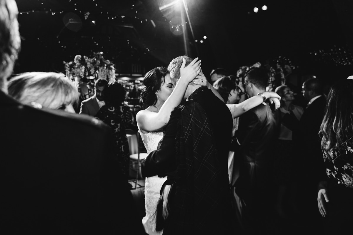 bride and groom dancing at rivington barn