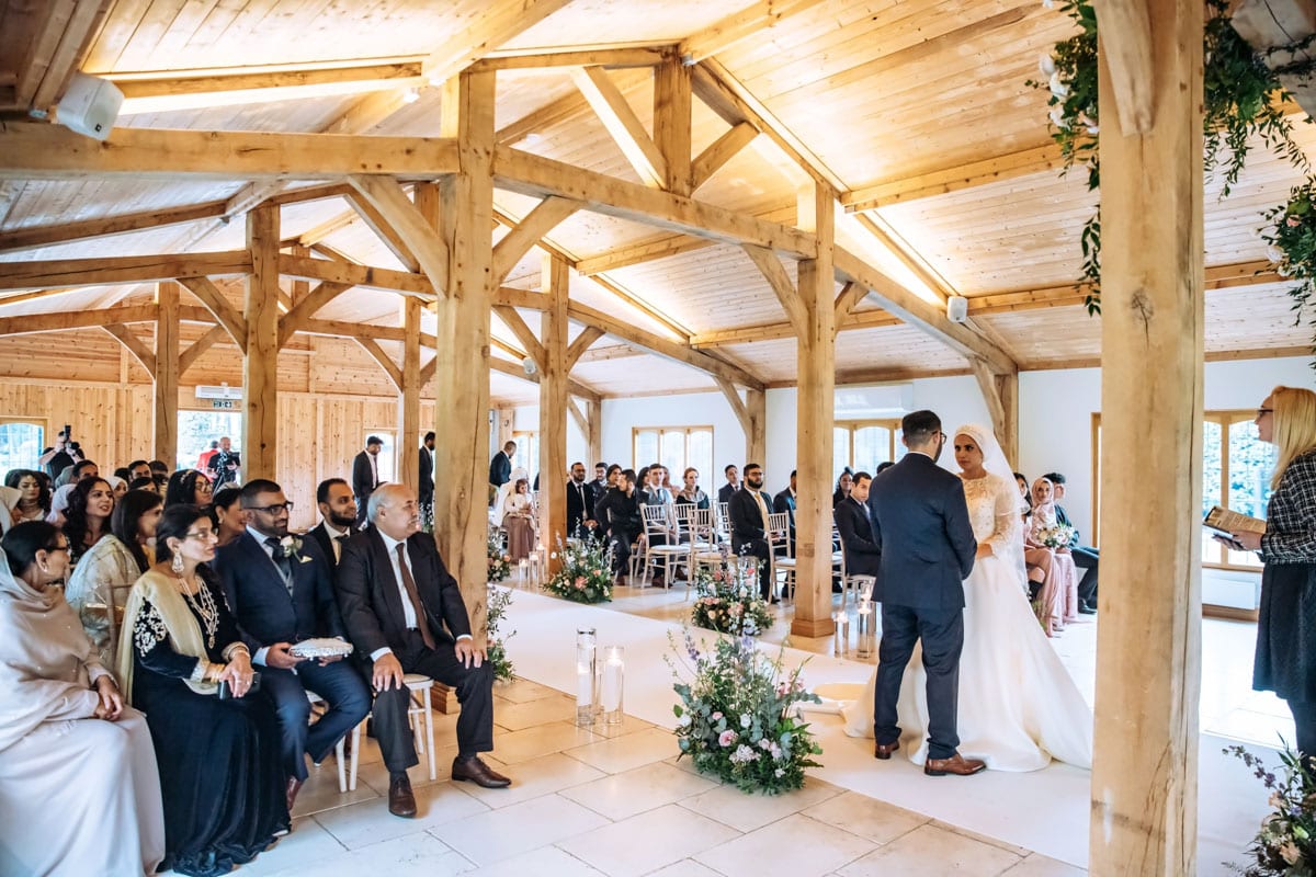 Wedding ceremony at Colshaw Hall Wedding Venue