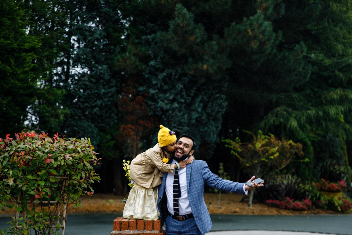 Fun photos at Colshaw Hall of wedding guests