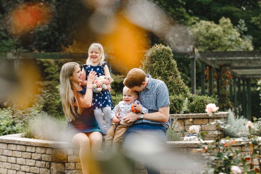 Bradshaw Family on their Fun Family Portrait Session at Fletcher Moss Gardens in Didsbury