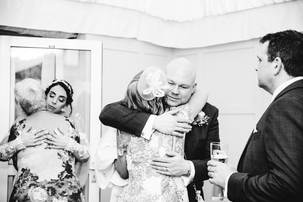 receiving line at a wedding