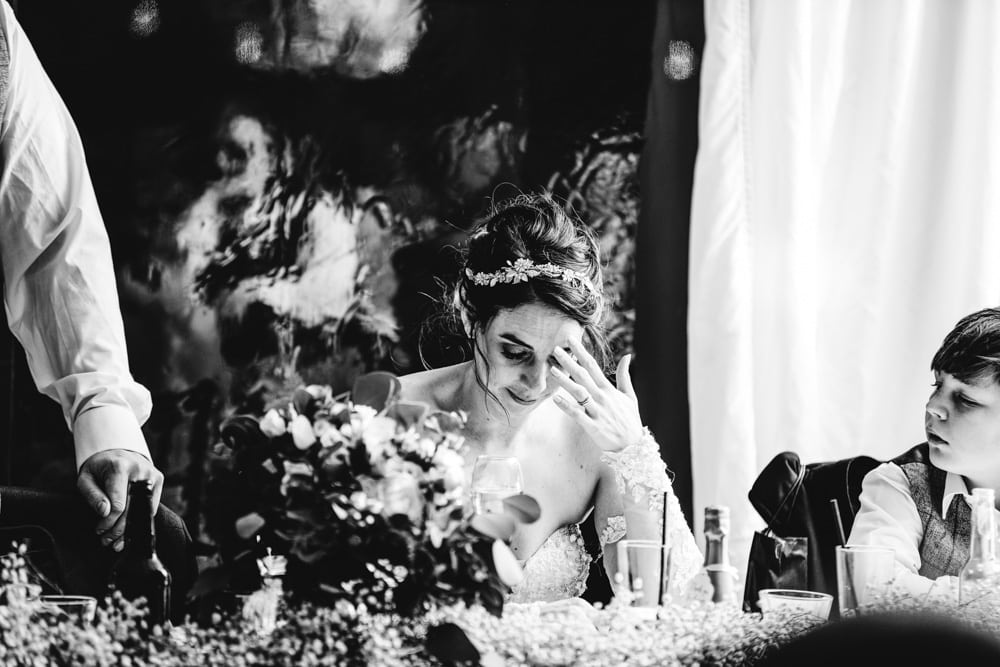 emotional bride at soughton hall