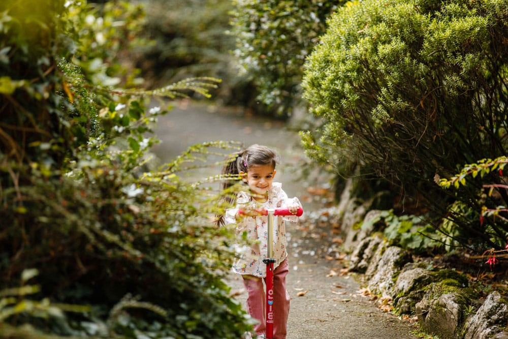 scooter in a worsley garden