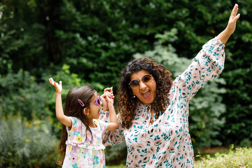 mum and daughter having fun