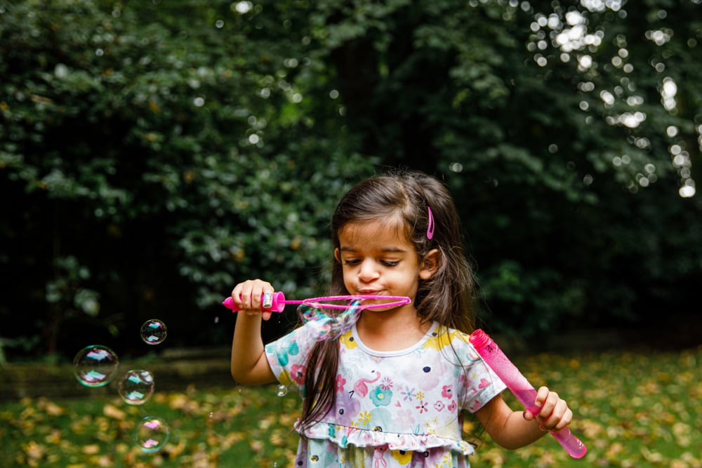 bubbles in the garden