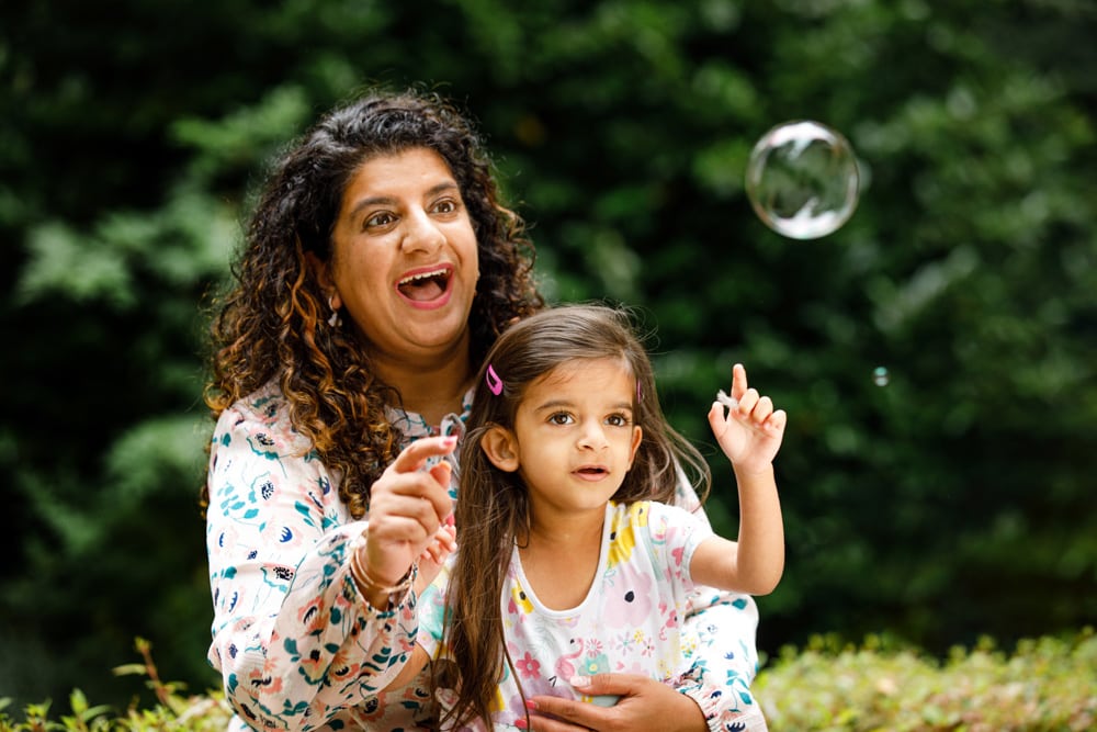 bubbles in a garden in worsley