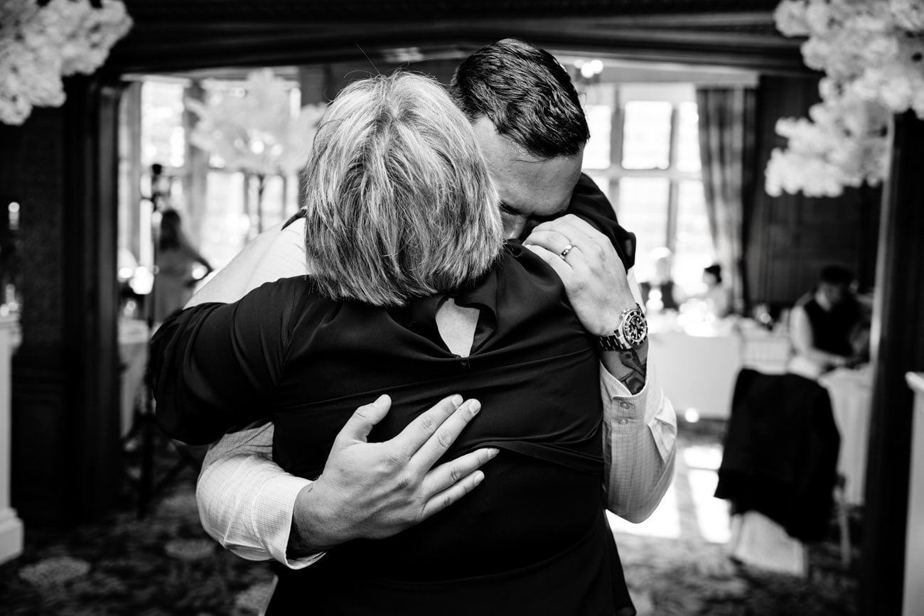inglewood manor wedding hugs