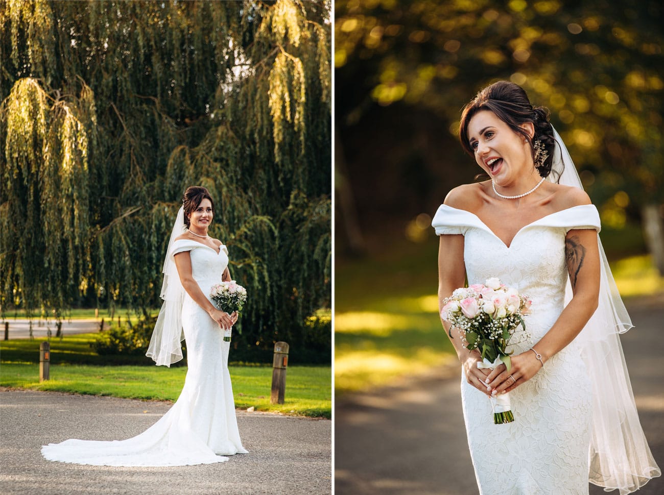 bride having fun at inglewood manor