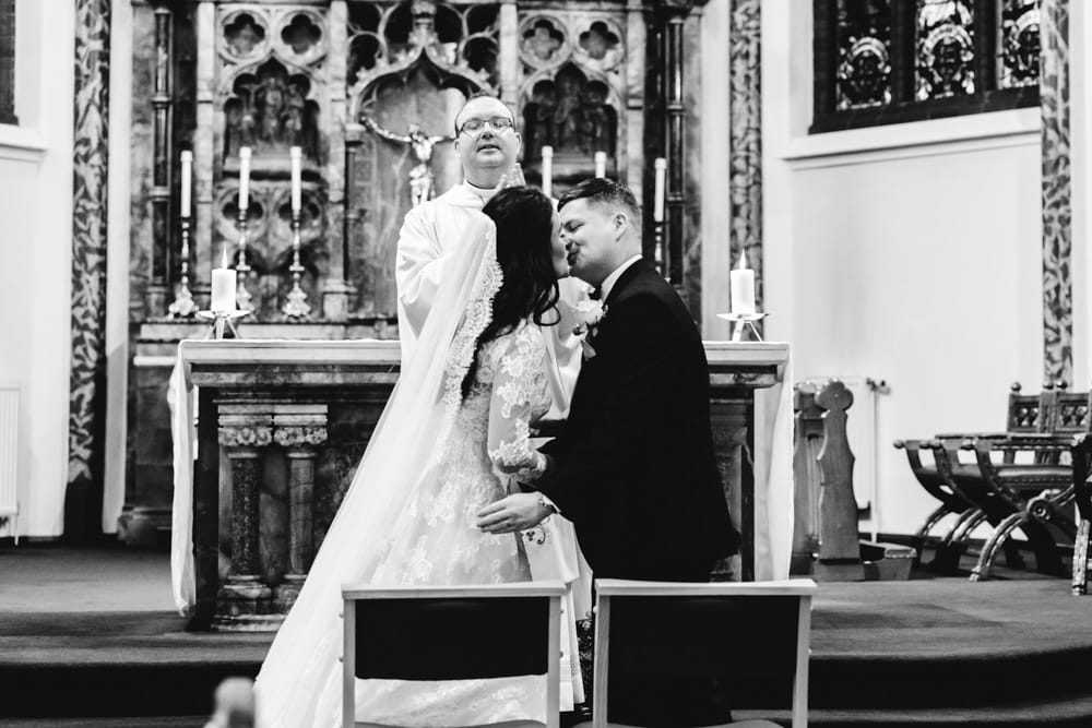 1st kiss as husband and wife