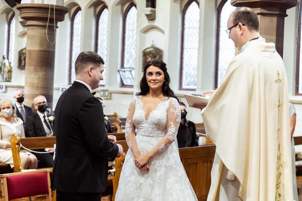bride during the wedding ceremony