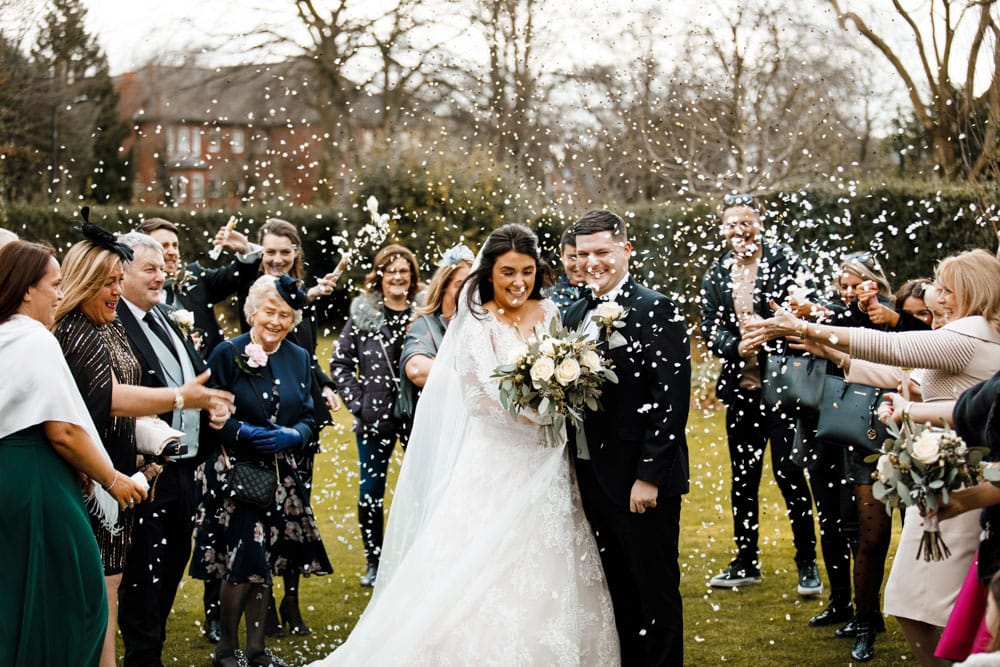 confetti throwing at st vincent church