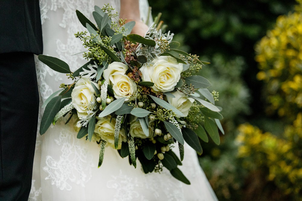bride and groom portraits at st vincent church altrincham