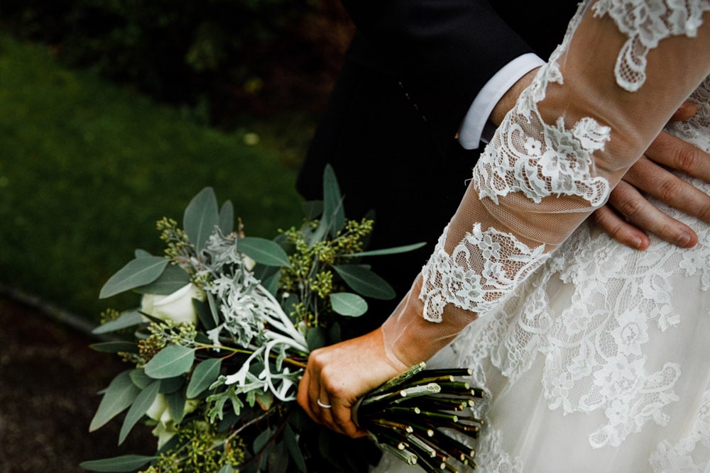 bride and groom portraits at st vincent church altrincham