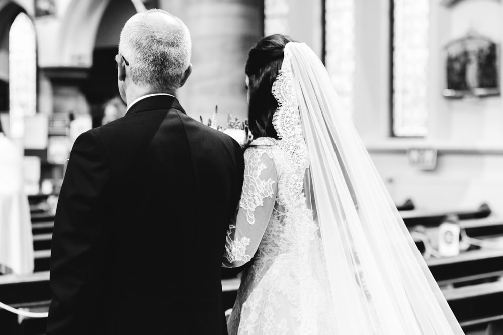 bride walking down the aisle