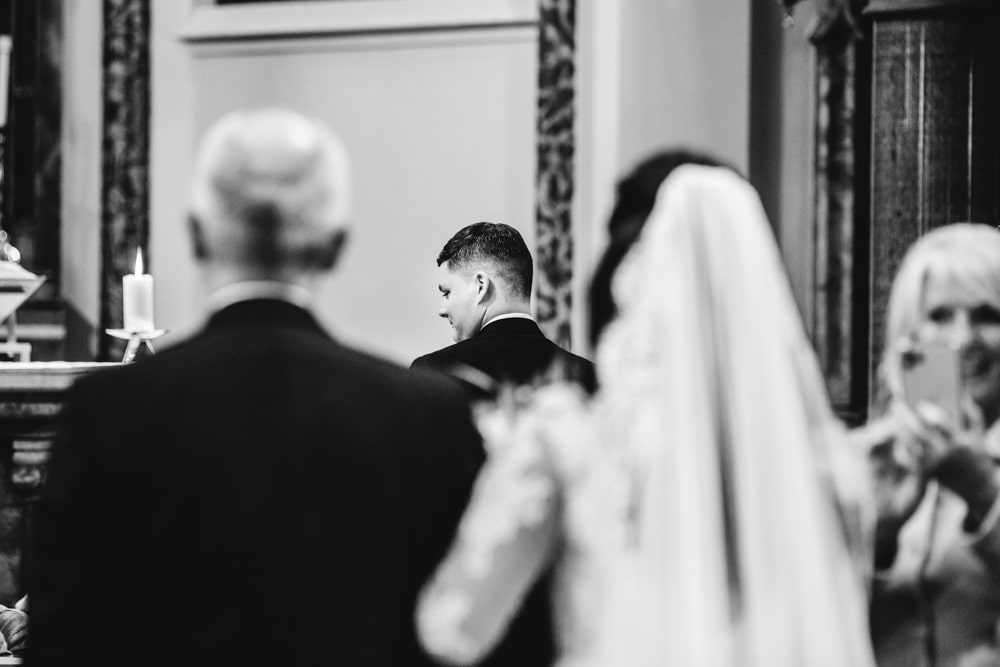 groom awaiting his bride