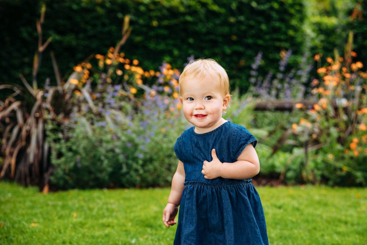 Baby thumbs up