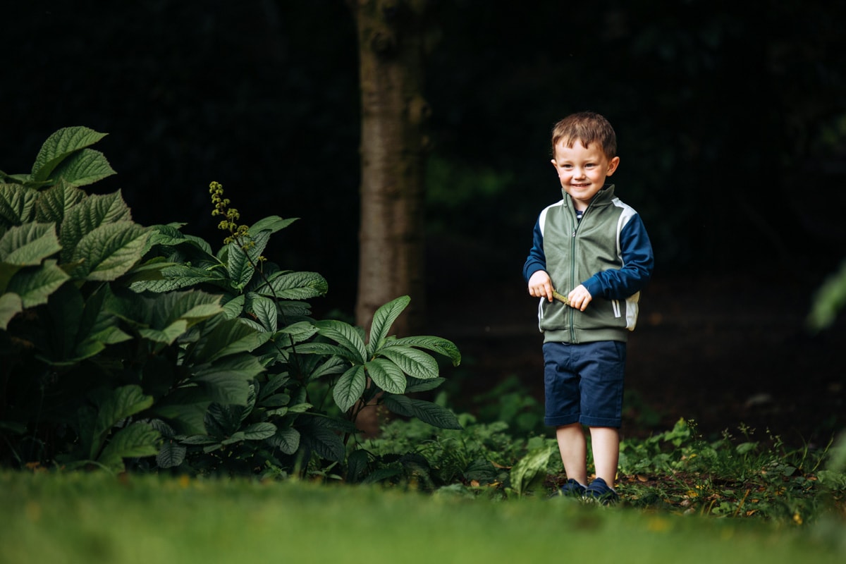 Boy in garden