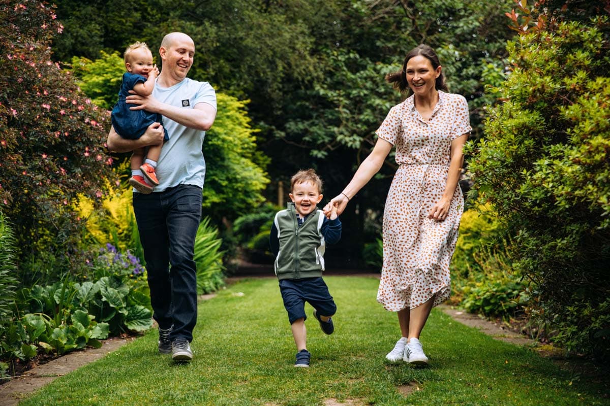 Family fun on photoshoot