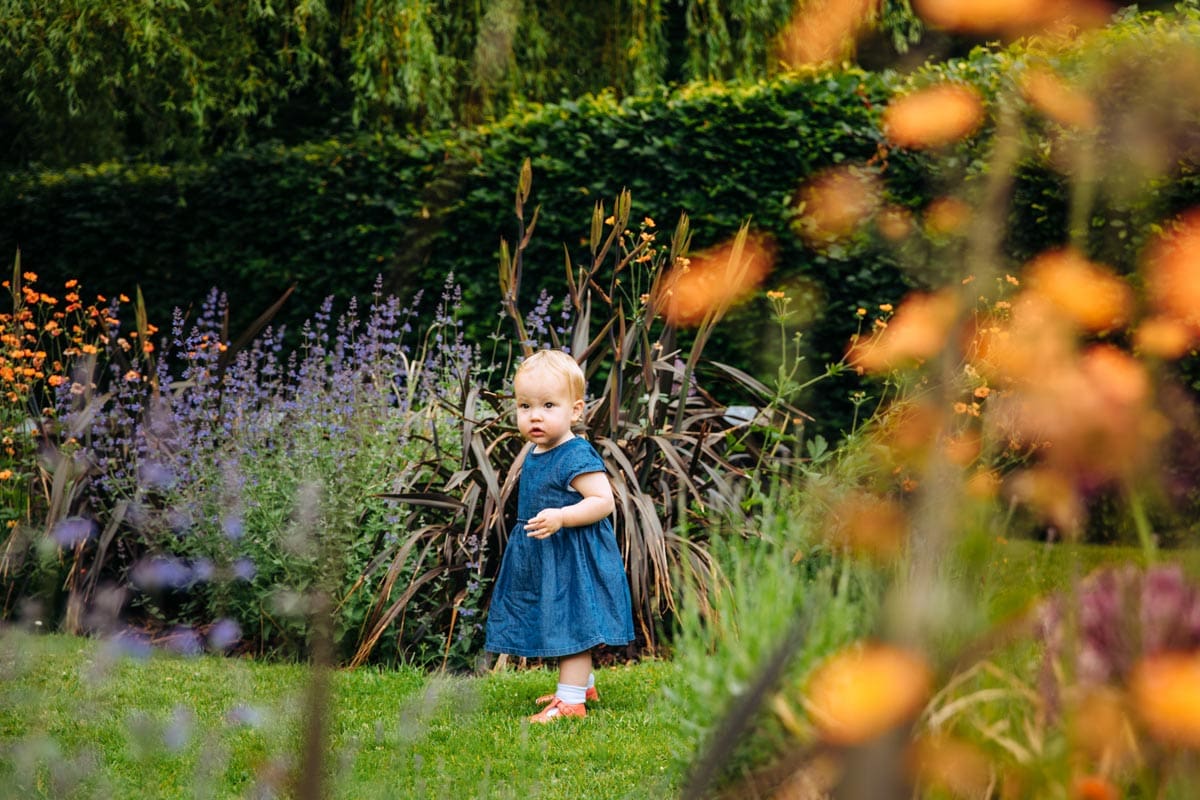 Baby in garden