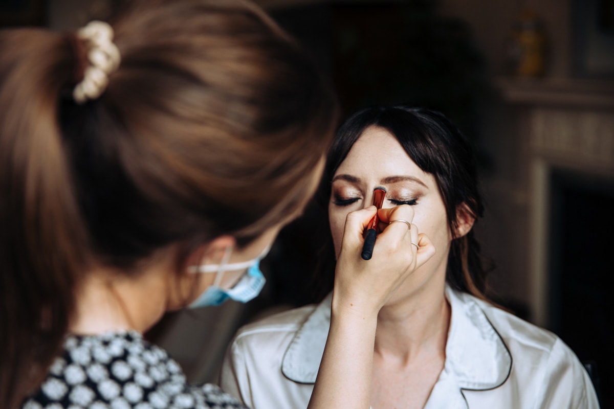 bridal preparations at danby castle yorkshire