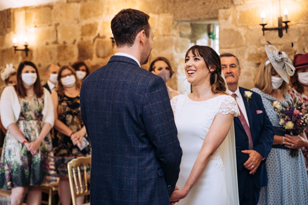 wedding ceremony at danby castle