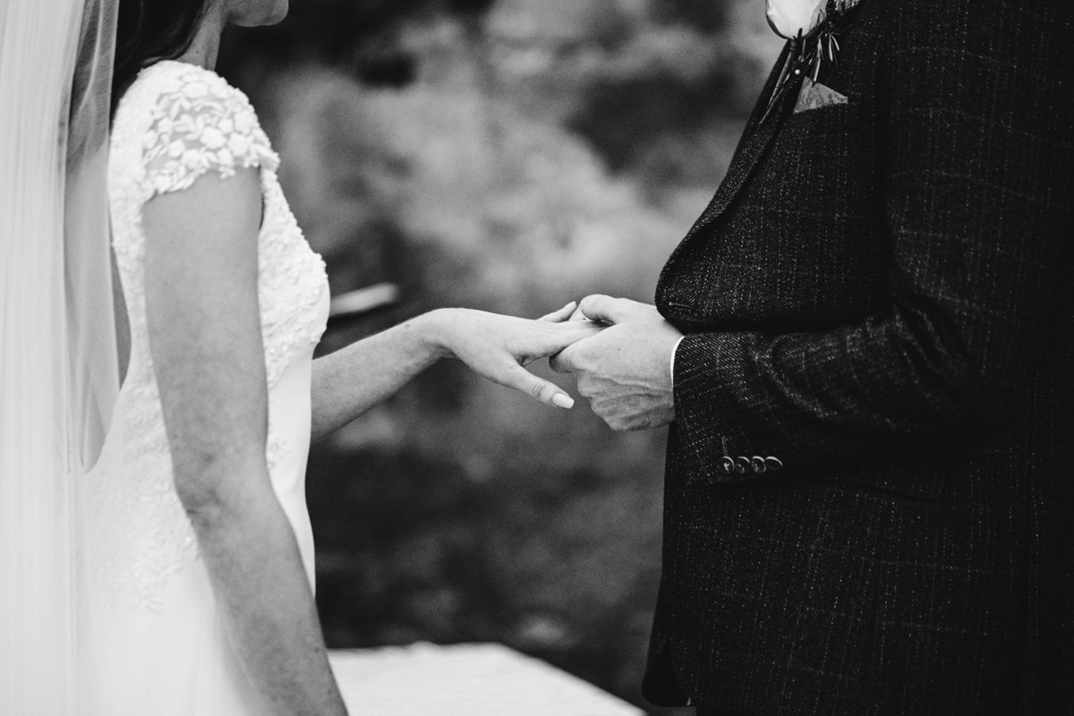 exchanging of rings at danby castle