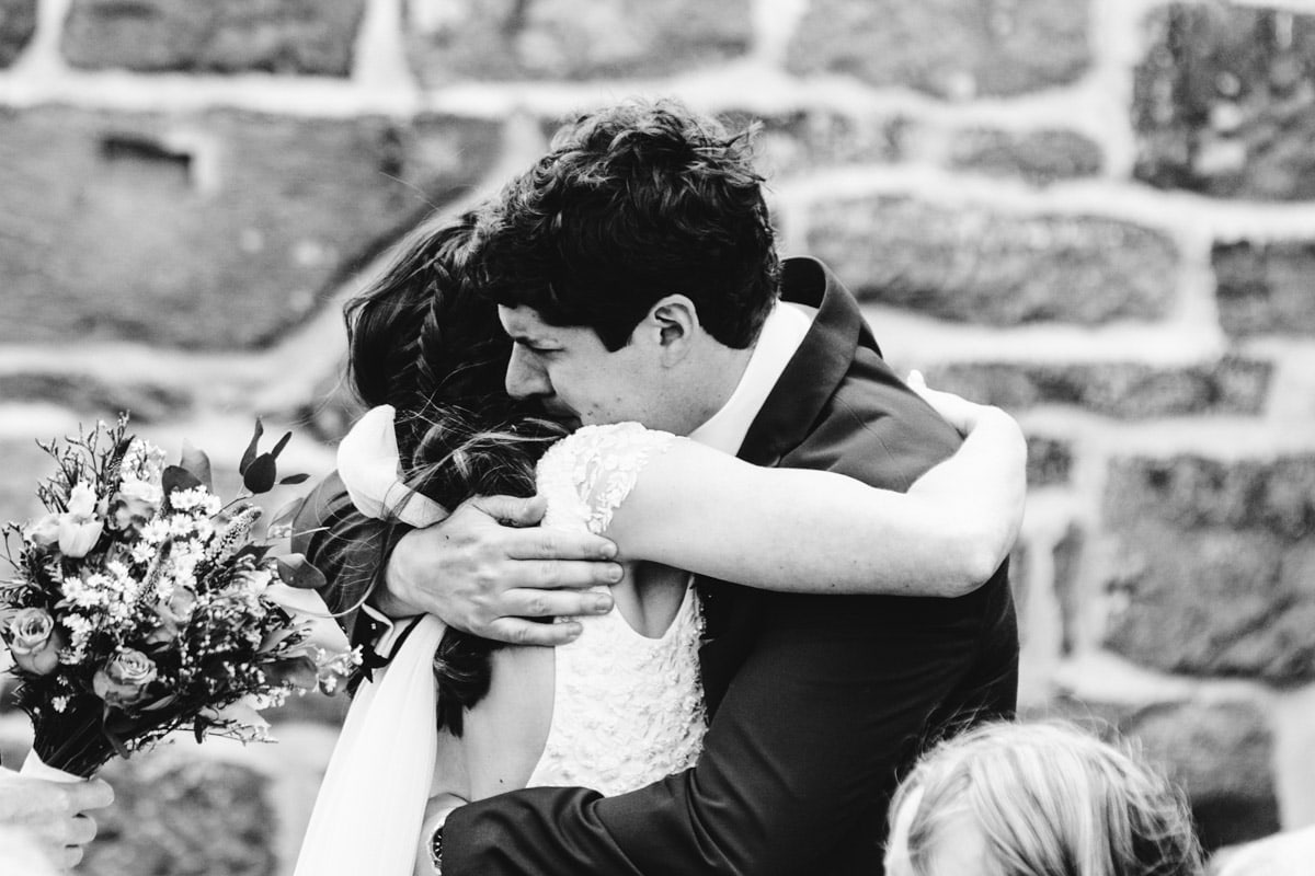wedding guests at danby castle