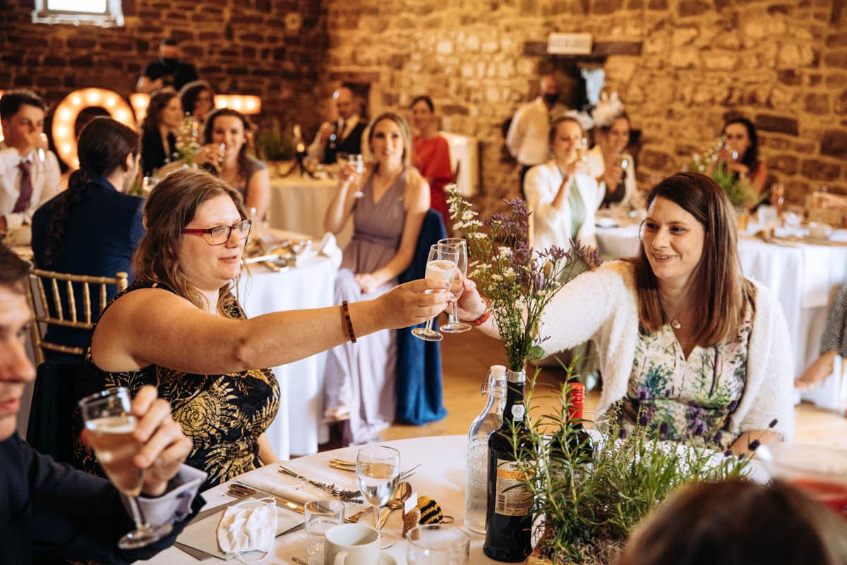 speeches during a wedding breakfast at Danby Castle