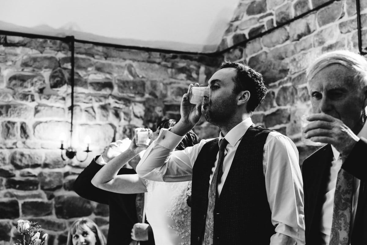 speeches during a wedding breakfast at Danby Castle