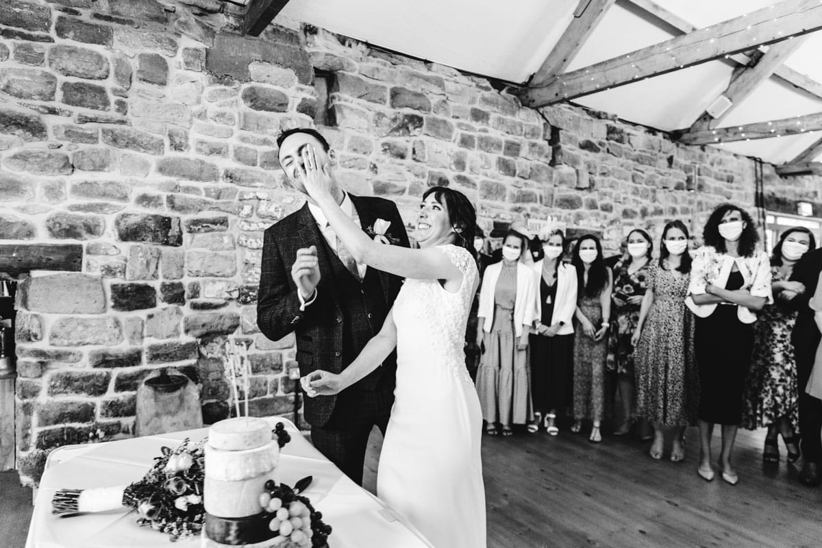 cutting the cake at danby castle