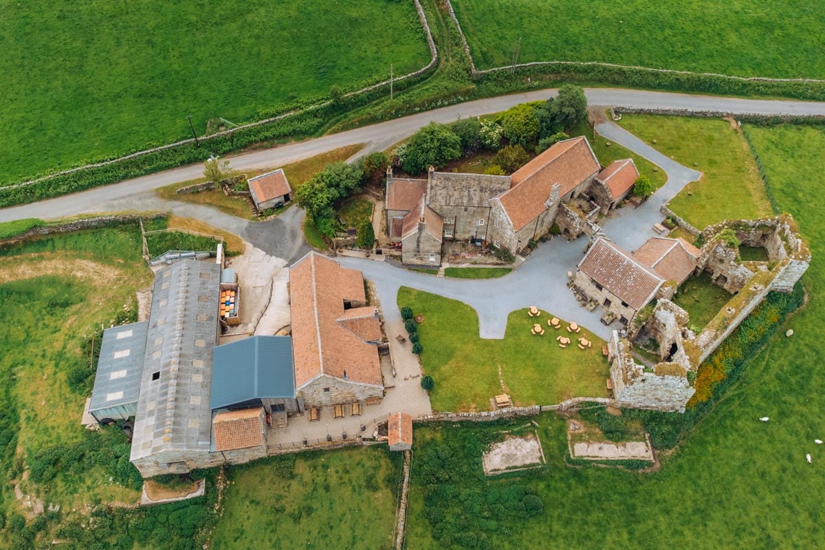 birds eye view of the castle