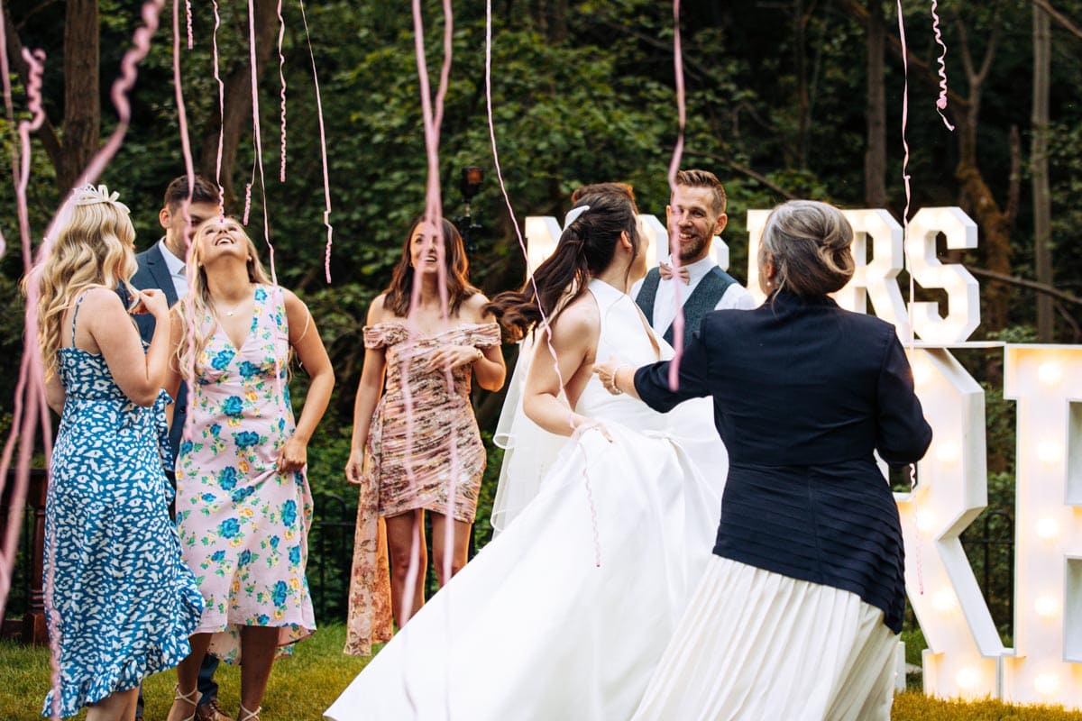 wedding guests dancing at the woodman inn huddersfield wedding photography