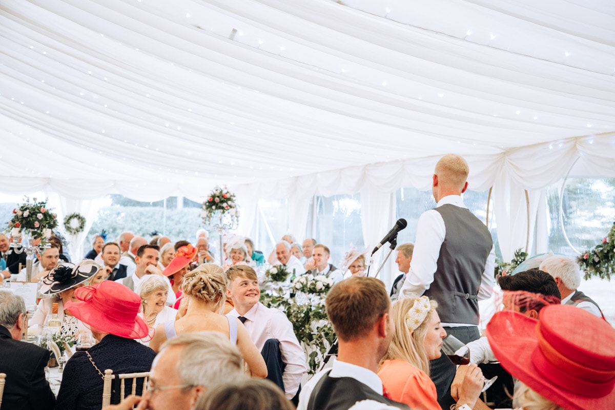 cheshire marquee on a farm wedding