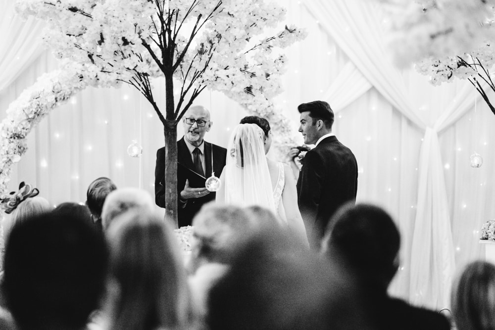 from the back of the ceremony at mottram hall