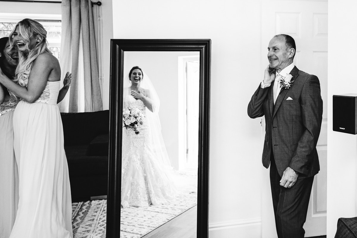 bridal reveal to her father